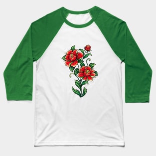 Watermelon Flowers Baseball T-Shirt